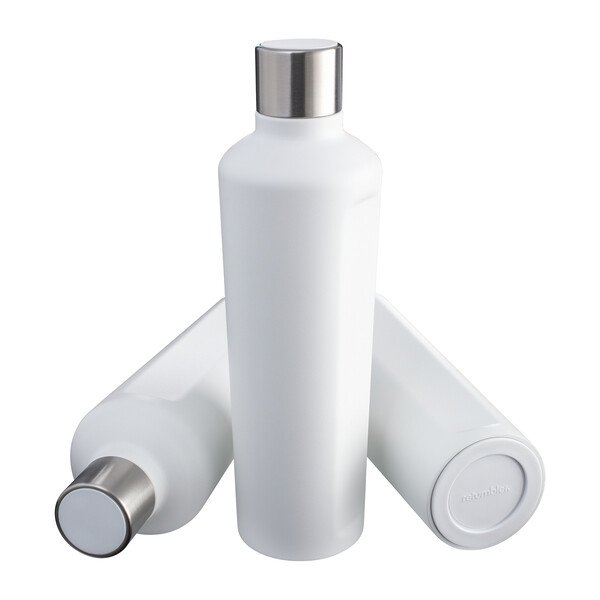 Thermo Drinking Bottle STEELONE - white