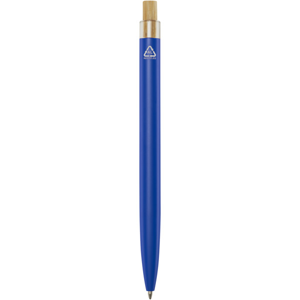 Stylo bille en aluminium recyclé Nooshin (encre bleue) - Bleu