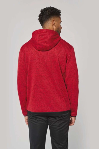 Men's Heather Hooded Jacket - Dark Grey Melange / 4XL