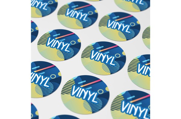 Vinyl Sticker Round Ø 20 mm - White