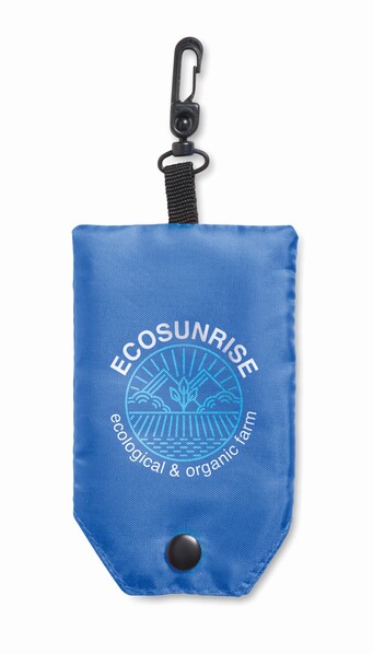 Full colour foldable bag with pouch. Double layer handles - Full colour