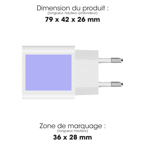 SUKO - CHARGEUR SECTEUR USB TYPE-C 15W + USB-A - BLANC