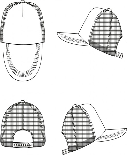 Sol's Bubble - Five Panel Mesh Cap - White / Black