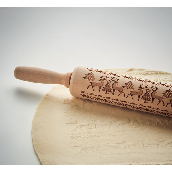 Christmas pastry wooden rolling Stampa