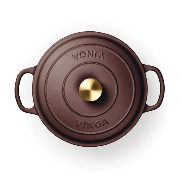 VINGA Monte enameled cast iron pot 5.5L - Burgundy