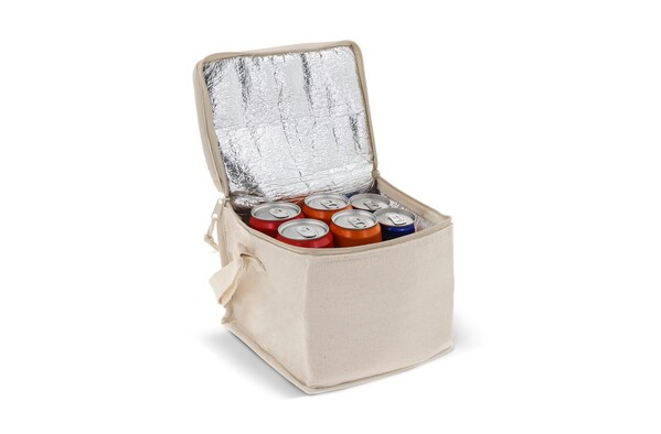 Cooler bag 100% cotton exterior square 22x18x18cm