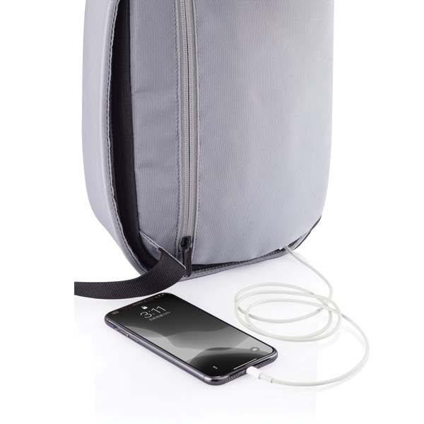 Xd Design Bobby sling,rPET,USB port - Grey / Blue