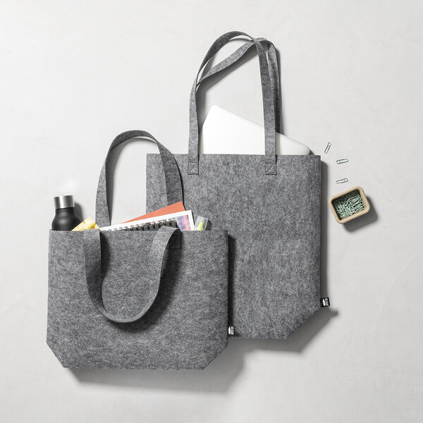 Nakupovalna torba iz reciklirane PET plastike Biggy - Grey
