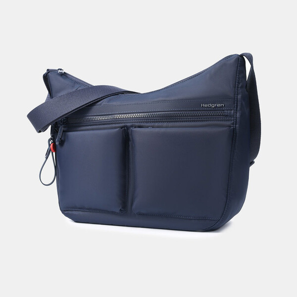 ALEX | Geantă mare crossbody A4 + RFID | 100% RPET reciclat - Hedgren - Total Eclipse