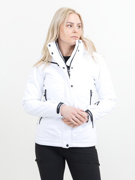 Printer Skeleton Ladies Softshell Jacket White XS