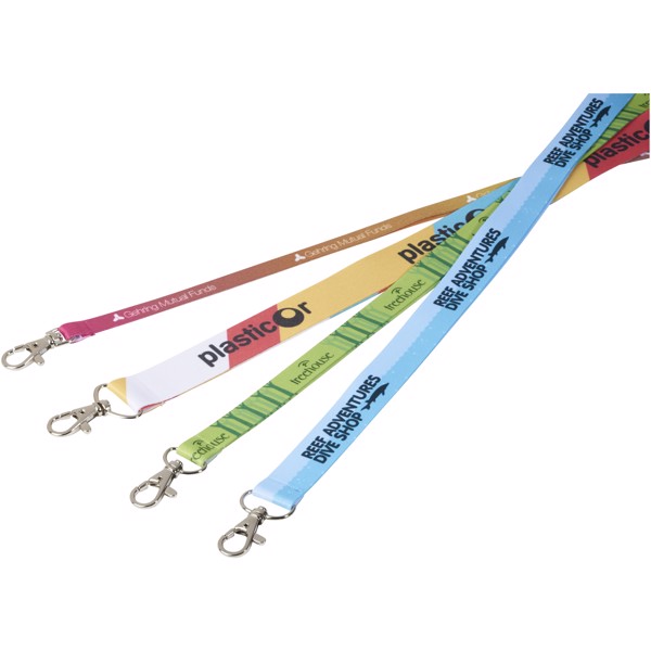 Luka vollfarbig bedrucktes Lanyard - einseitig - weiss / 10mm