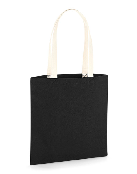 Earthaware™ Organic Bag For Life - Contrast Handle - Black / Natural / ONE SIZE