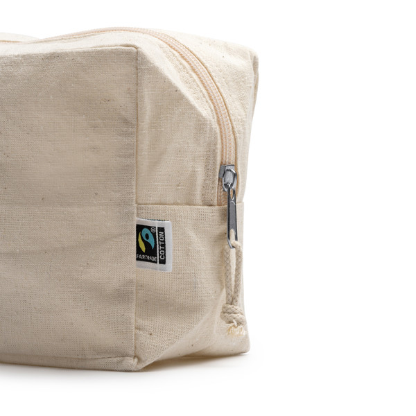 Personalised toiletry bag in Fairtrade cotton 180 g/m²