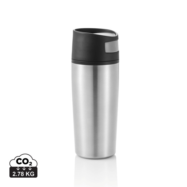 Auto leak proof tumbler - Silver / Black