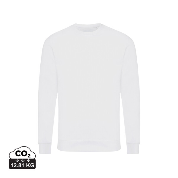Sweater à col rond en coton recyclé Iqoniq Zion - Recycled White / XXL
