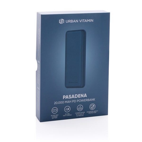 Powerbanka Urban Vitamin Pasadena 20 000 mAh 18W PD - Modrá