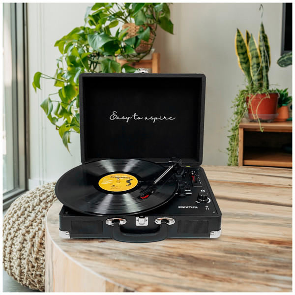 Leitor VC400 de vinil e MP3 Prixton - Preto liso