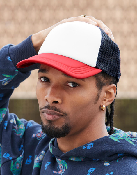 Retro 5 Panel Trucker - Black / Dark Olive / ONE SIZE