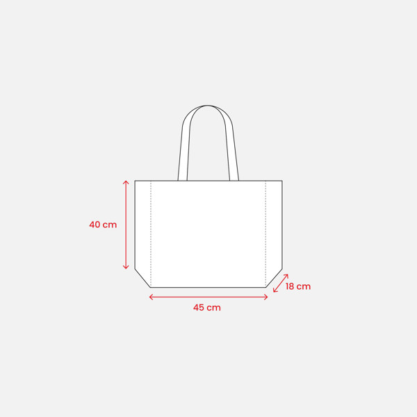 Shopper Con Soffietto In  R-Pet  80G/M2, Manici Lunghi - Bianco