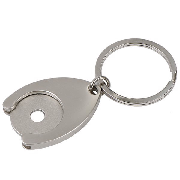 Disc token metal keyring