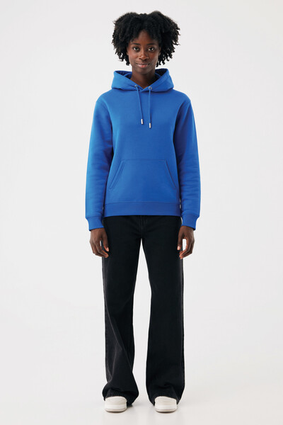 Sweat à capuche en coton recyclé IQONIQ Joshua - Bleu Royal / L