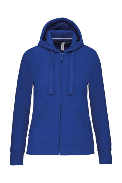 Ladies' Full Zip Hooded Sweatshirt - Light Royal Blue / 2XL