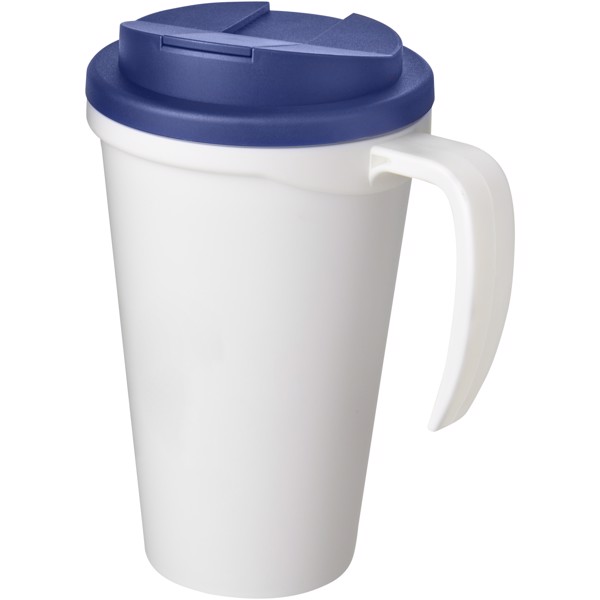 Mug isolant Americano® Grande 350ml avec couvercle anti fuites - Blanc / Bleu