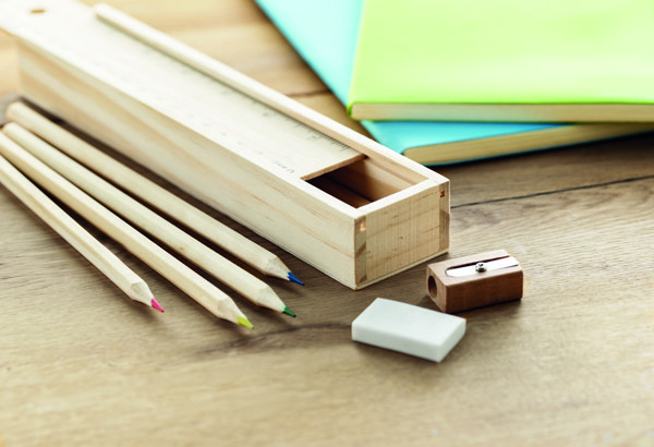 Stationery set in wooden box Todo Set
