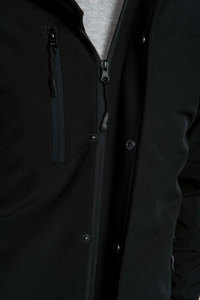 Men's Hooded Softshell Lined Parka - Titanium / XL