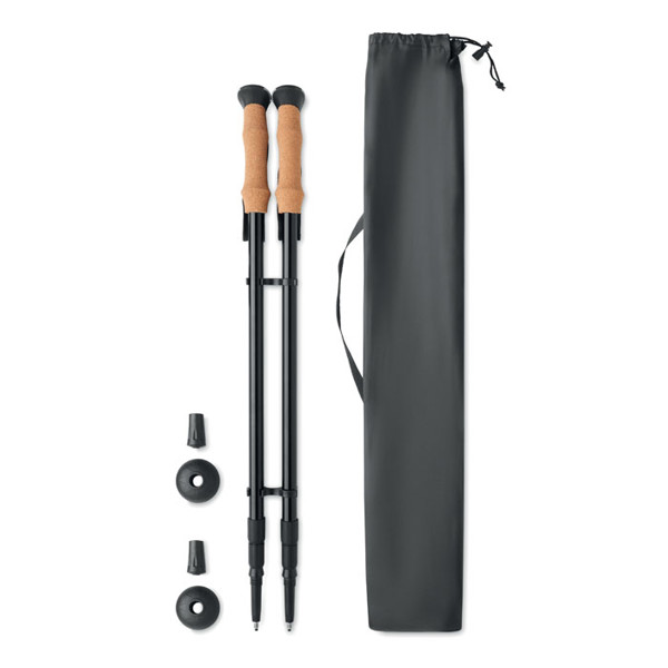 Nole nordic walking poles aluminium, adjustable 135cm