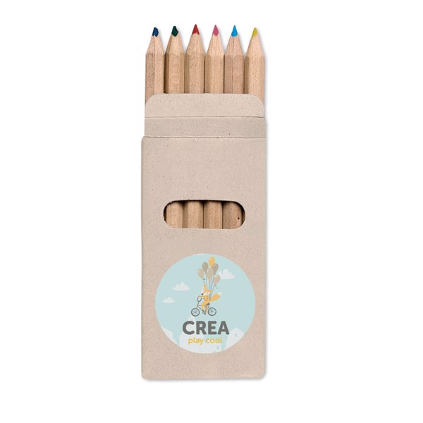 6 Crayons de couleur Abigail