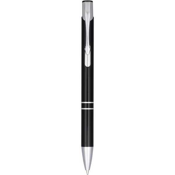 Moneta anodized aluminium click ballpoint pen (black ink) - Black