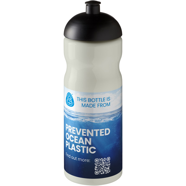 H2O Active® Eco Base 650 ml Sportflasche mit Stülpdeckel - elfenbeinweiß / schwarz