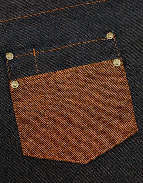 Traper pregača voštanog izgleda 'Division' s umjetnom kožom - Black Denim