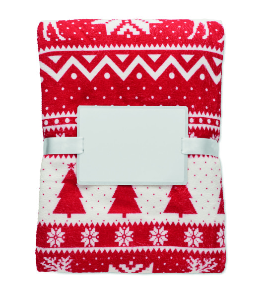 Tosti flis odeja RPET 190 g/m², 120×150 cm - Rdeča