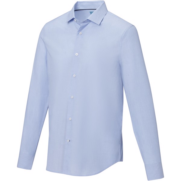 T-shirt para homem de manga comprida de produção biológica "Cuprite" - Azul claro / XL