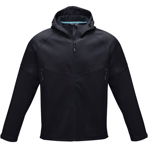 Coltan men’s GRS recycled softshell jacket - Solid black / S