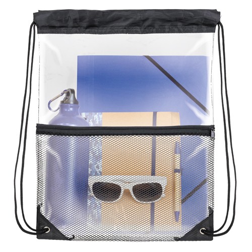 SAC À DOS EN PVC TRANSPARENT "TANY" - Noir