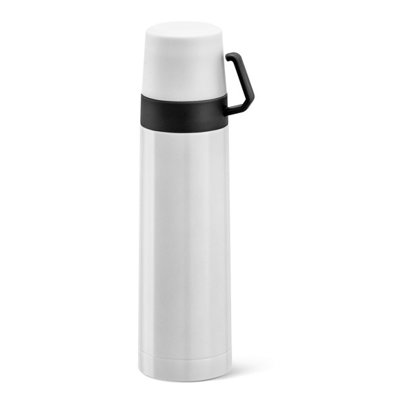 SAFE. Stainless steel and PP thermos 490 mL - White