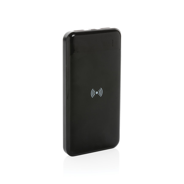 Powerbank 8000 mAh avec induction en plastique recyclé RCS - Noir