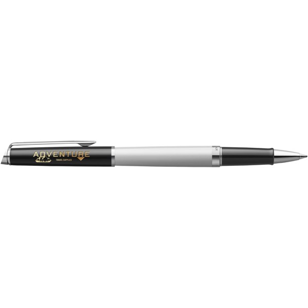 Stylo roller Waterman Hemisphere avec habillage palladium (encre noire) - Blanc / Noir