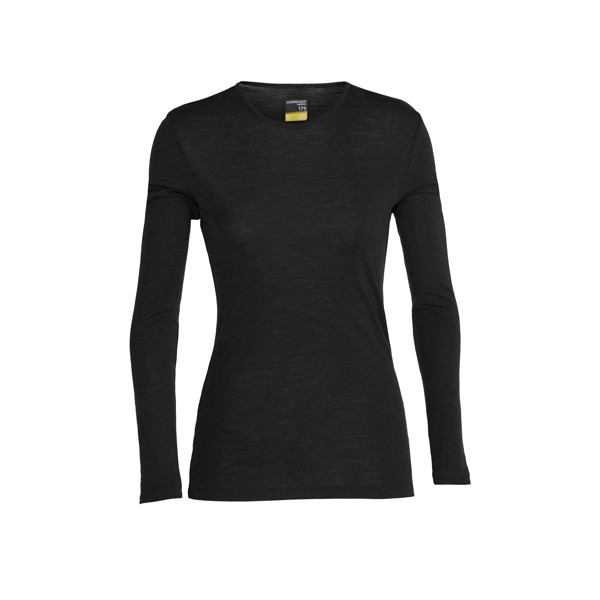 Icebreaker Women's 175 Everyday LS Crewe - BLACK - M