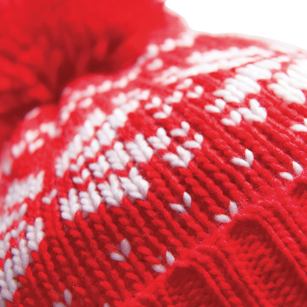 Fair Isle Snowstar® Beanie - Black / White / ONE SIZE
