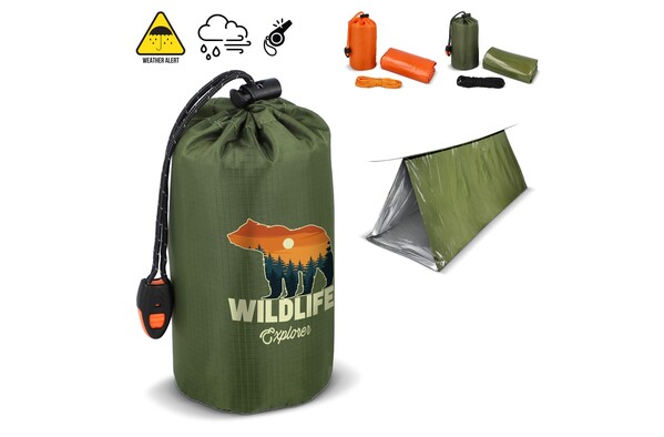 Outdoor survival compact emergency shelter tent - Orange