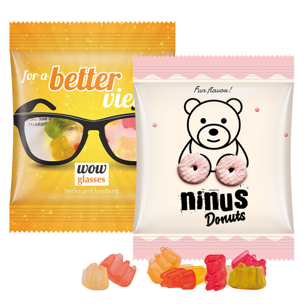 Mini bag 7g, foil white, jelly gums basic bears mini