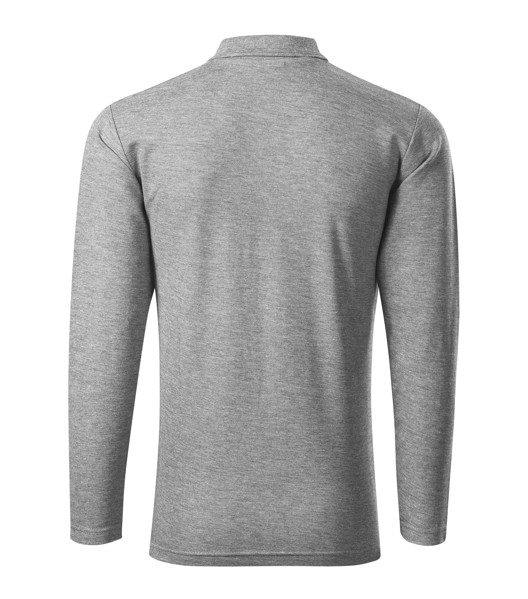 Polokošile Pánská Malfini® Pique Polo Ls - Tmavě Šedý Melír / 3XL