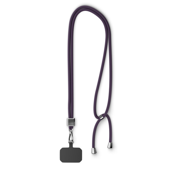 Crossbody, trendy 2-tone cord phone holder made of recycled polyester (rPET) - ClearSky Blue / Silver accessories