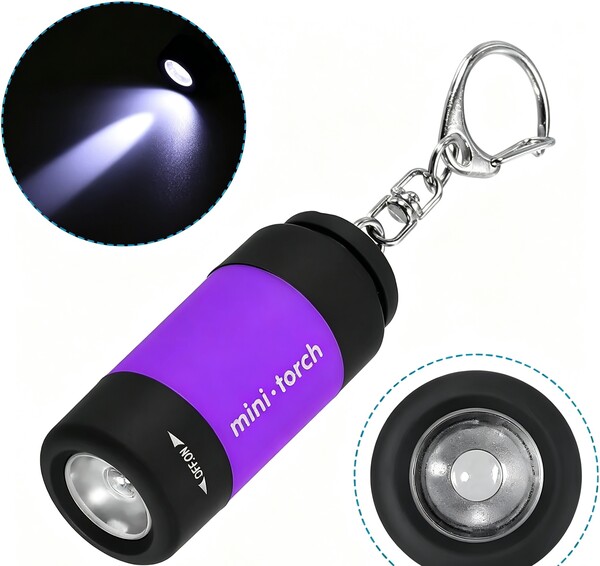 Rechargeable LED mini pocket flashlight - WHITE