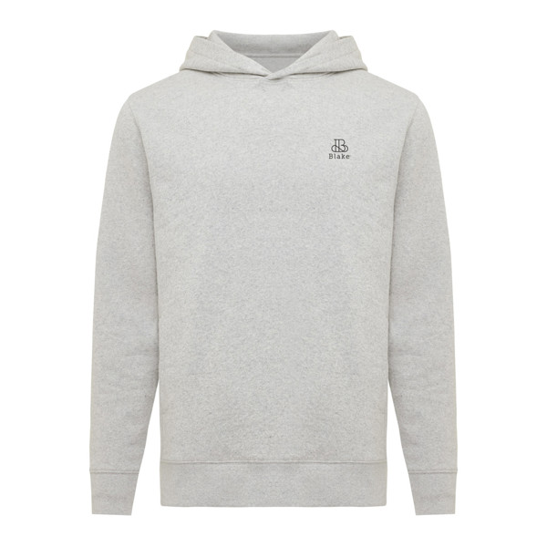 Mikina s kapucí a bočními kapsami Iqoniq Yengo z rec. bavlny - Light Heather Grey / 4XL