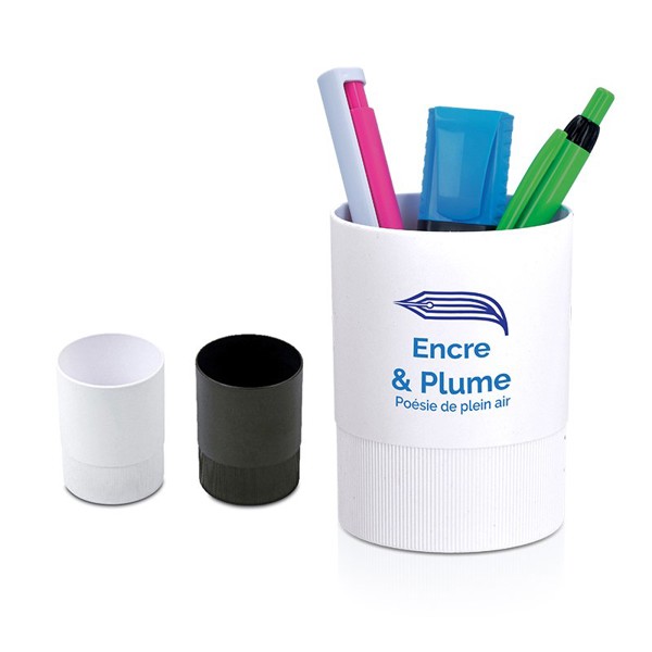 PLASTIC PENCIL POT - Blanc / Unique